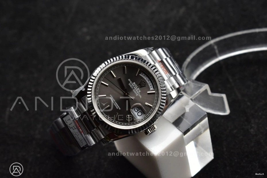 Bracelet Best Dial (Gain SS President Steel QF 36 Weight) V5 Grey vr3255 DayDate 904L on Edition 0421